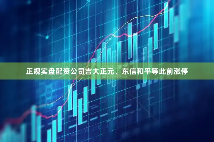 正规实盘配资公司吉大正元、东信和平等此前涨停